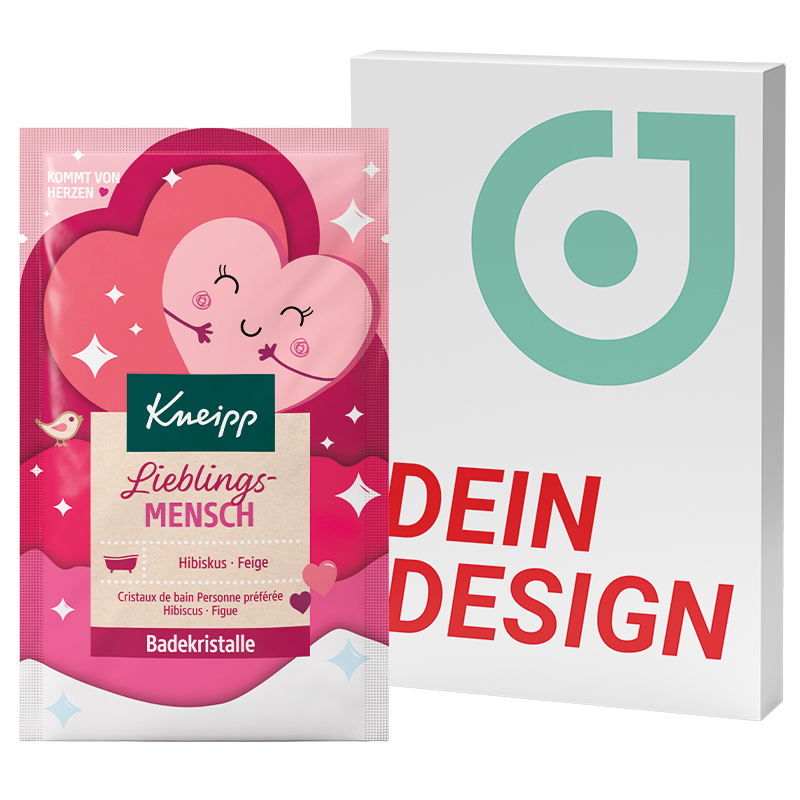 Badekristalle im Promotion Case